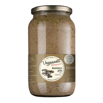 Bio Brotaufstrich Austernpilz mit Cashew