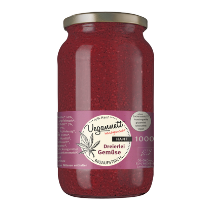 Bio Brotaufstrich Dreierlei Gemüse mit Hanfsaat