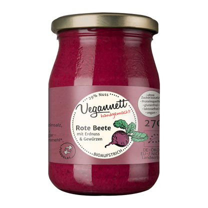 Bio Brotaufstrich Rote Beete mit Erdnuss & Gewürzen