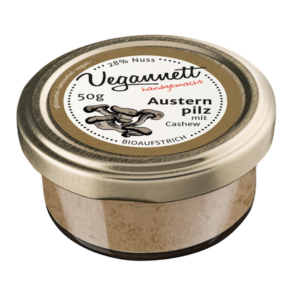 Bio Brotaufstrich Austernpilz mit Cashew
