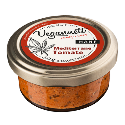 Bio Brotaufstrich Mediterrane Tomate mit Hanfsaat
