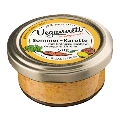 Bio Brotaufstrich Sommer-Karotte mit Cashew & Erdnuss