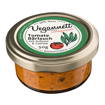 Bio Brotaufstrich Tomate-Bärlauch mit Cashew & Erdnuss