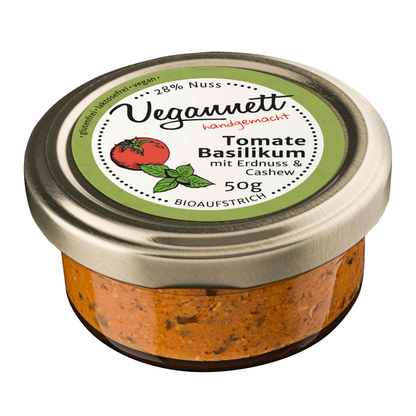 Bio Brotaufstrich Tomate-Basilikum mit Cashew & Erdnuss