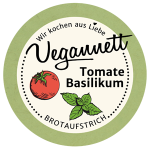 Vegannett Veganer Brotaufstrich Sorte Tomate Basilikum